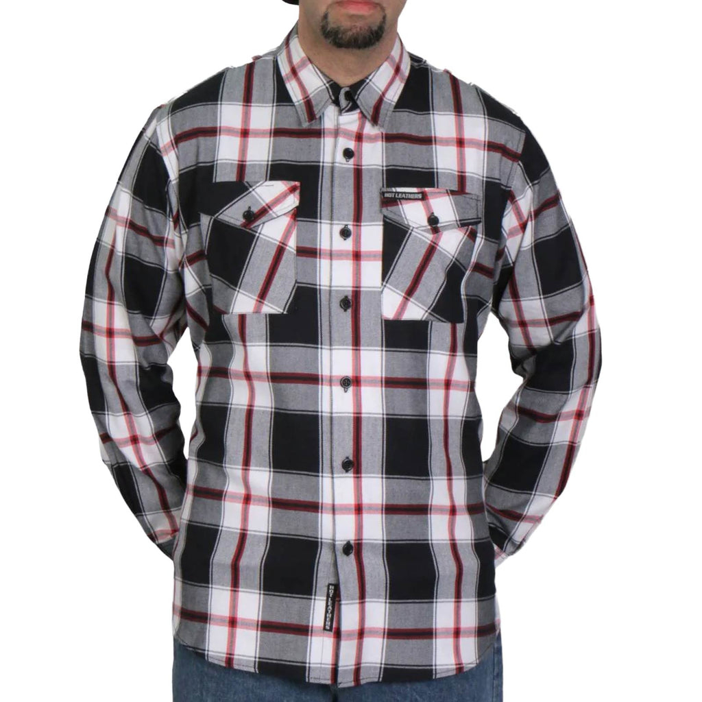Men's "Chrome Riot" Multi/Color Plaid Flannel Shirt - Cotton Button Up Workwear - FLM2003