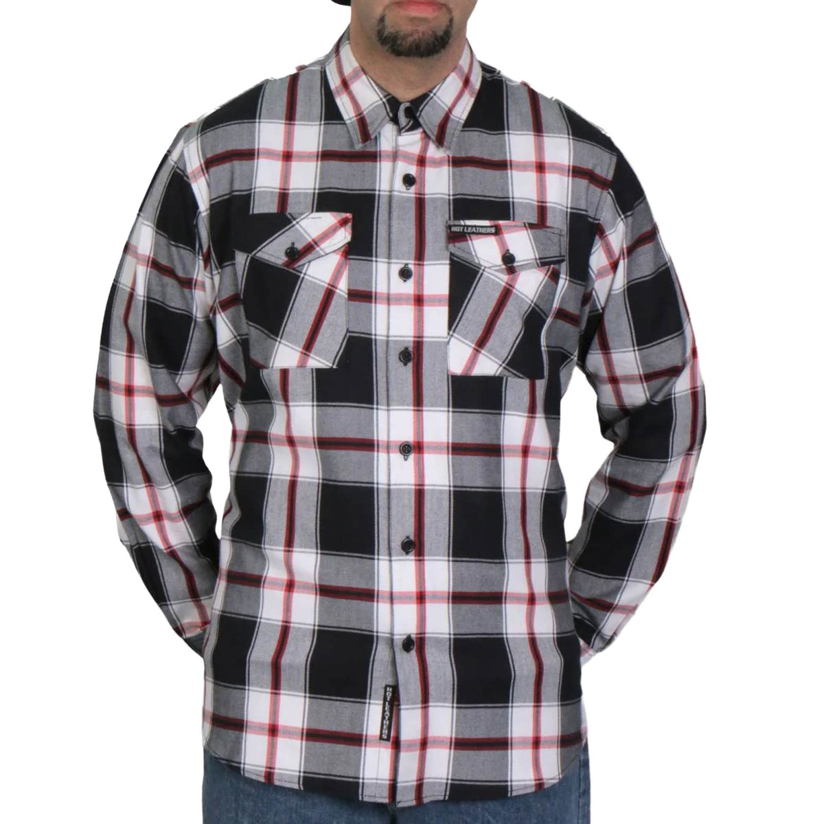 Men's "Chrome Riot" Multi/Color Plaid Flannel Shirt - Cotton Button Up Workwear - FLM2003