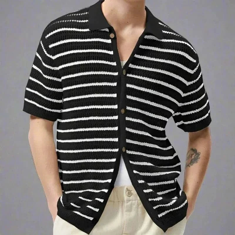 Hollow Breathable Knitted T-shirt