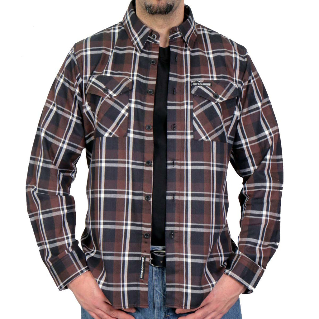 Men's "Ash Run" Multi/Color Plaid Flannel Shirt - Cotton Button Up Workwear - FLM2008