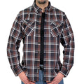 Men's "Ash Run" Multi/Color Plaid Flannel Shirt - Cotton Button Up Workwear - FLM2008