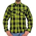 Men's "Broken Spoke" Llight Grey/Black Plaid Flannel Shirt - Cotton Button Up Workwear - FLM2015