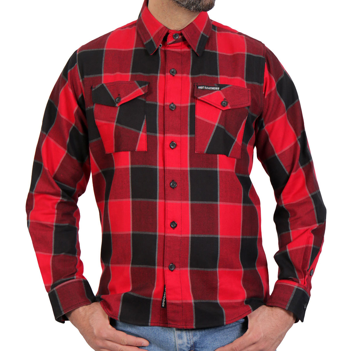 Men's "Midnight Saint" Multi/Color Plaid Flannel Shirt - Cotton Button Up Workwear - FLM2019
