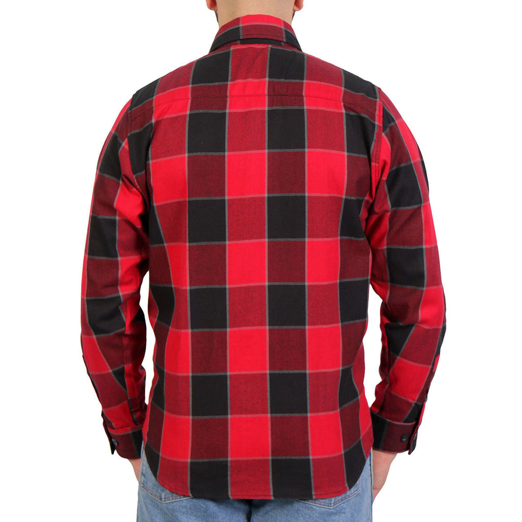 Men's "Midnight Saint" Multi/Color Plaid Flannel Shirt - Cotton Button Up Workwear - FLM2019