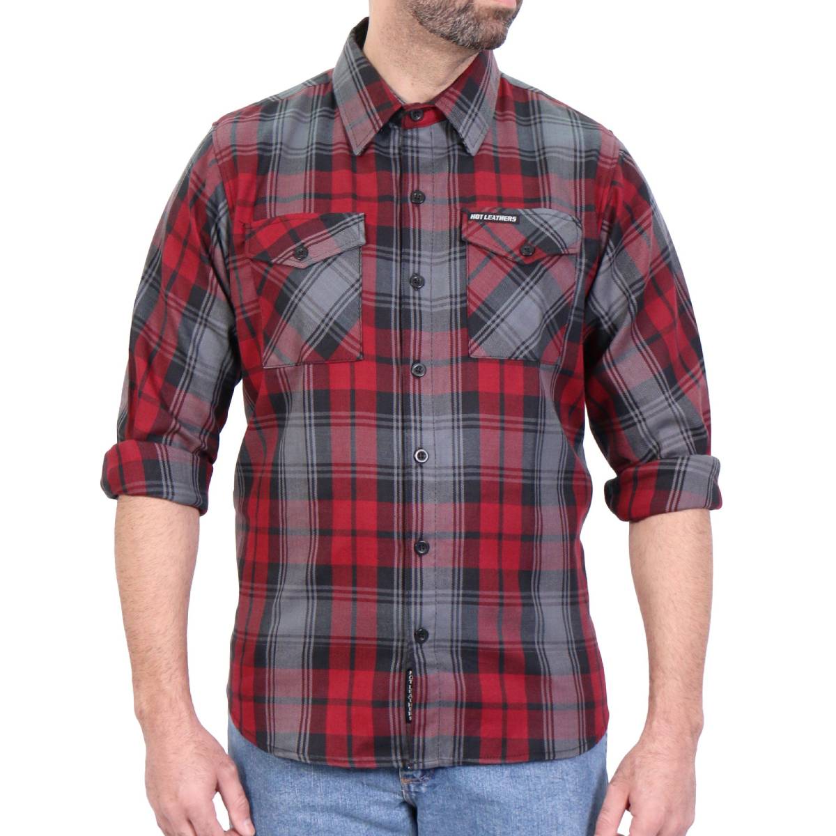 Men's "Cold Trail" Multi/Color Plaid Flannel Shirt - Cotton Button Up Workwear - FLM2022