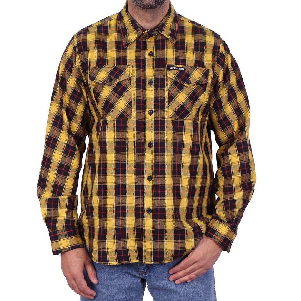 Men's "Riot Alley" Multi/Color Plaid Flannel Shirt - Cotton Button Up Workwear - FLM2036
