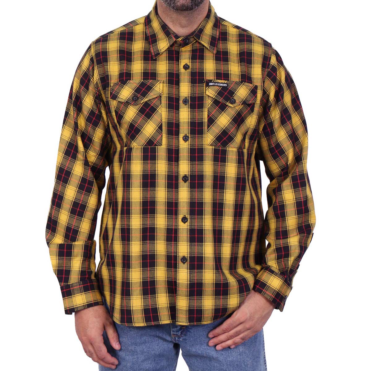 Men's "Riot Alley" Multi/Color Plaid Flannel Shirt - Cotton Button Up Workwear - FLM2036