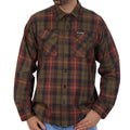 Men's "Burnline" Multi/Color Plaid Flannel Shirt - Cotton Button Up Workwear - FLM2040