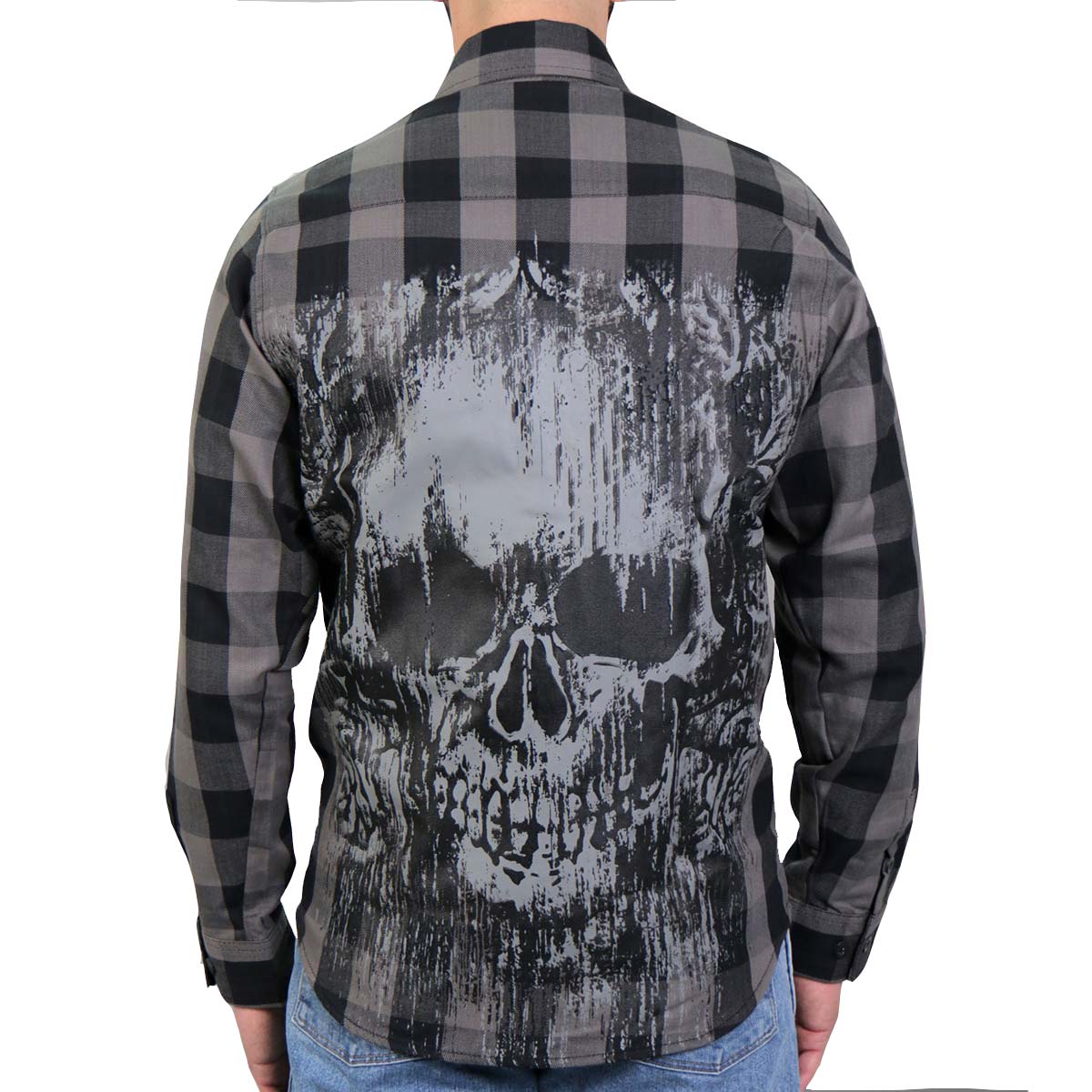 Men's "Grave Rub" Long Sleeve Flannel Shirt - FLM2101
