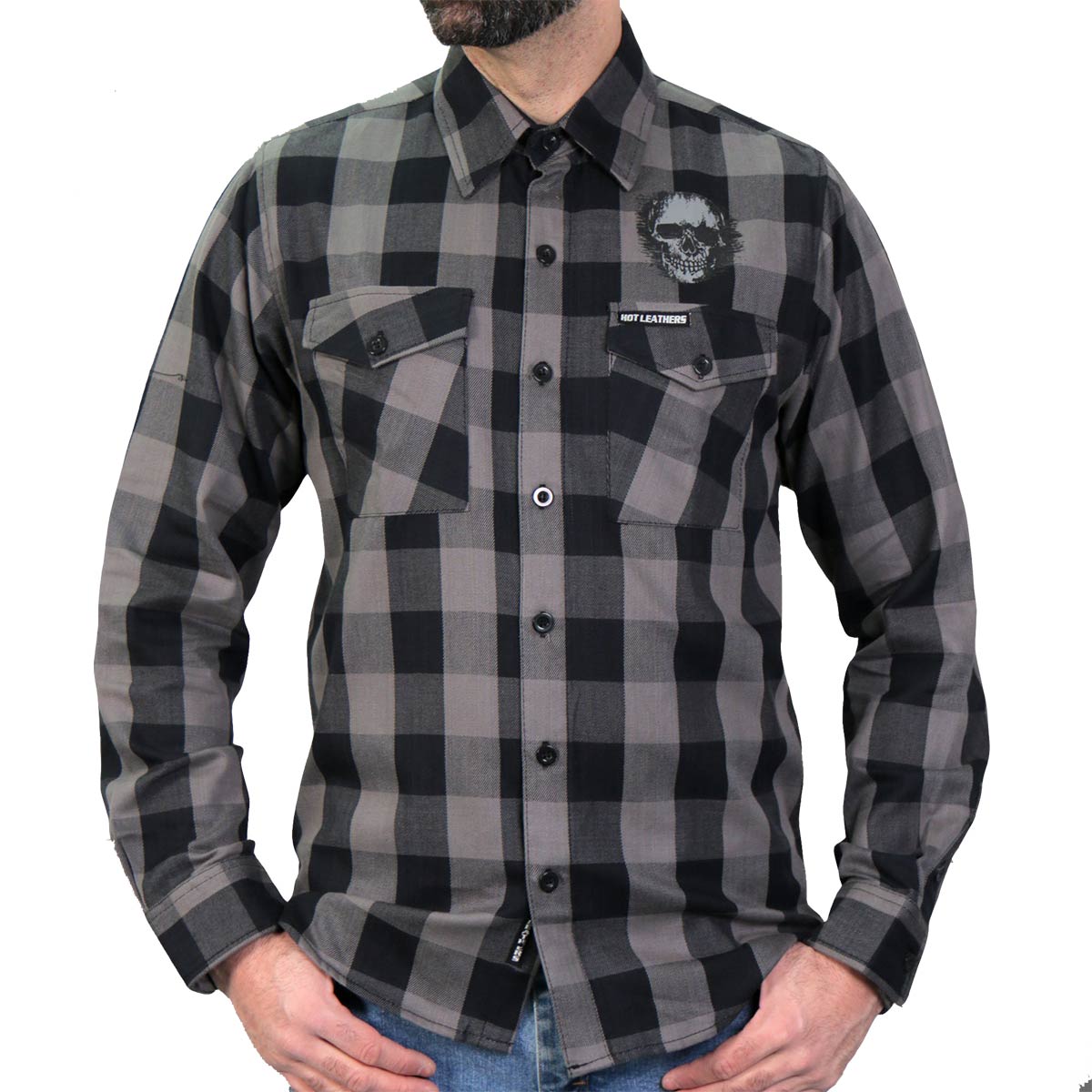 Men's "Grave Rub" Long Sleeve Flannel Shirt - FLM2101