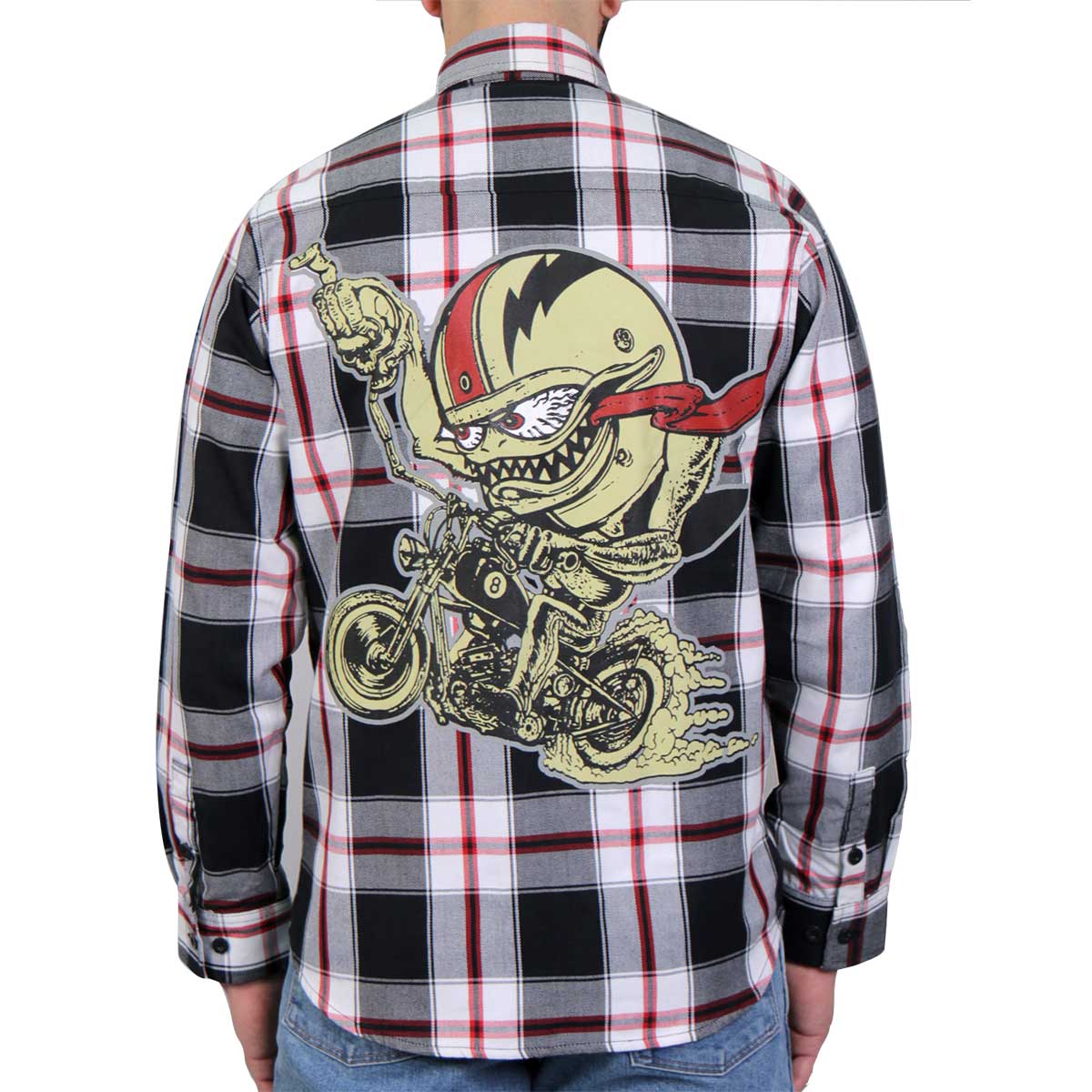 Men's "Bobber Monster" Long Sleeve Flannel Shirt - FLM2104