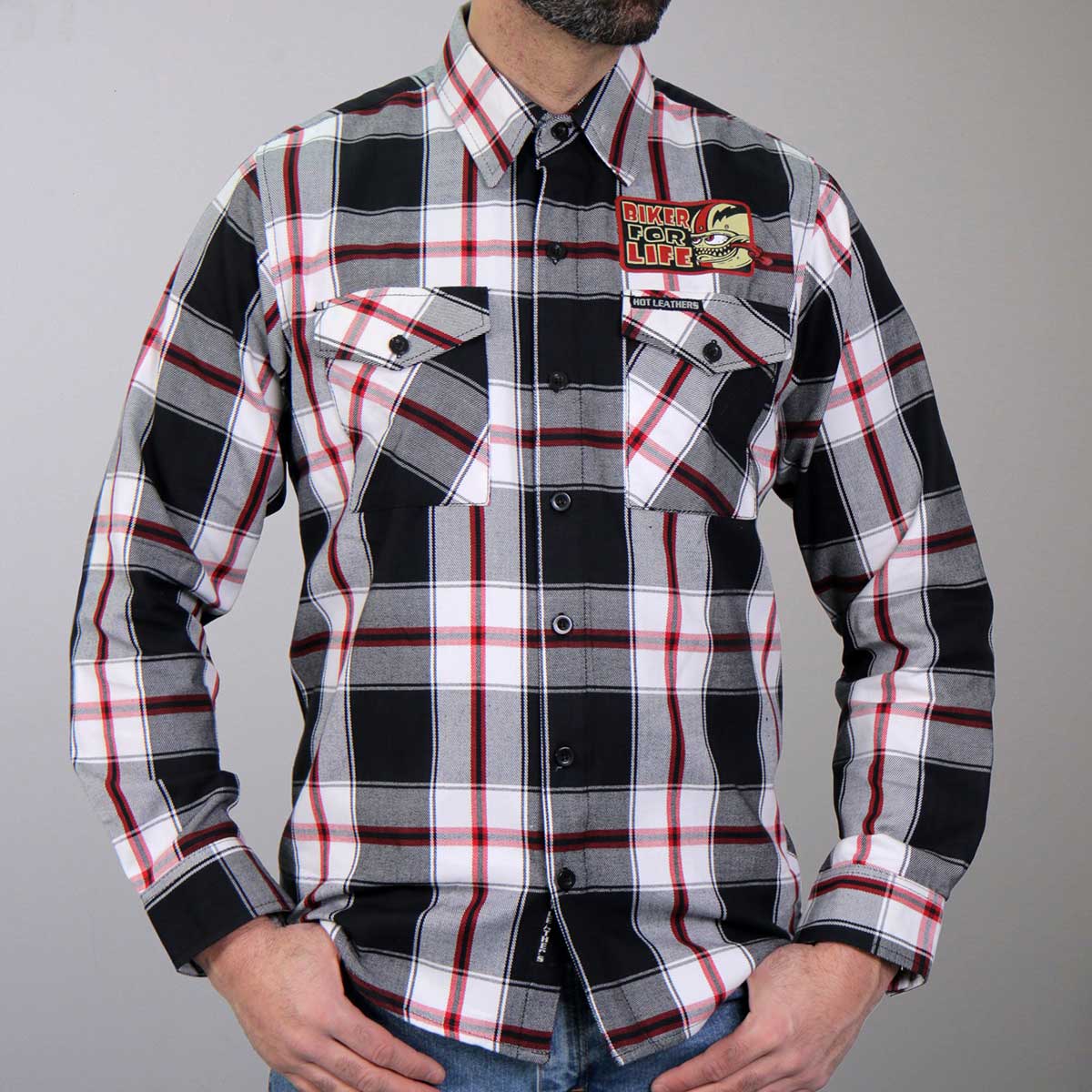 Men's "Bobber Monster" Long Sleeve Flannel Shirt - FLM2104