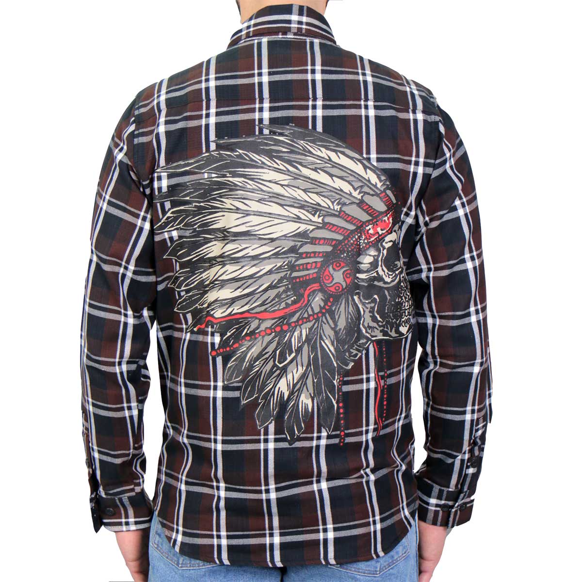 Men's "Headdress" Long Sleeve Flannel Shirt - FLM2109