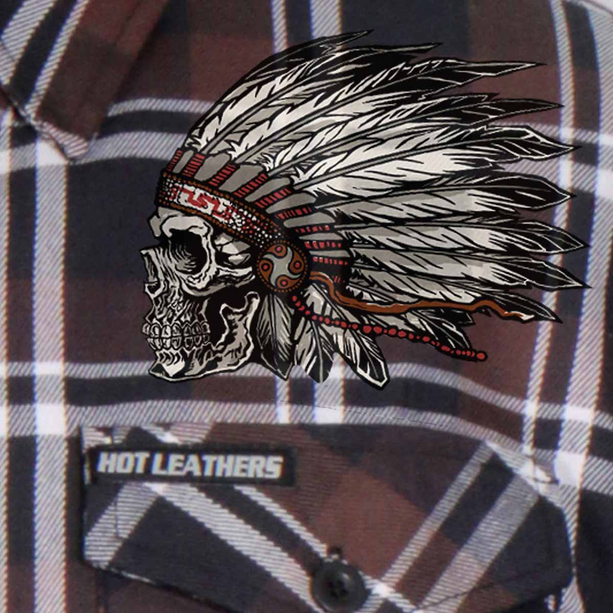 Men's "Headdress" Long Sleeve Flannel Shirt - FLM2109