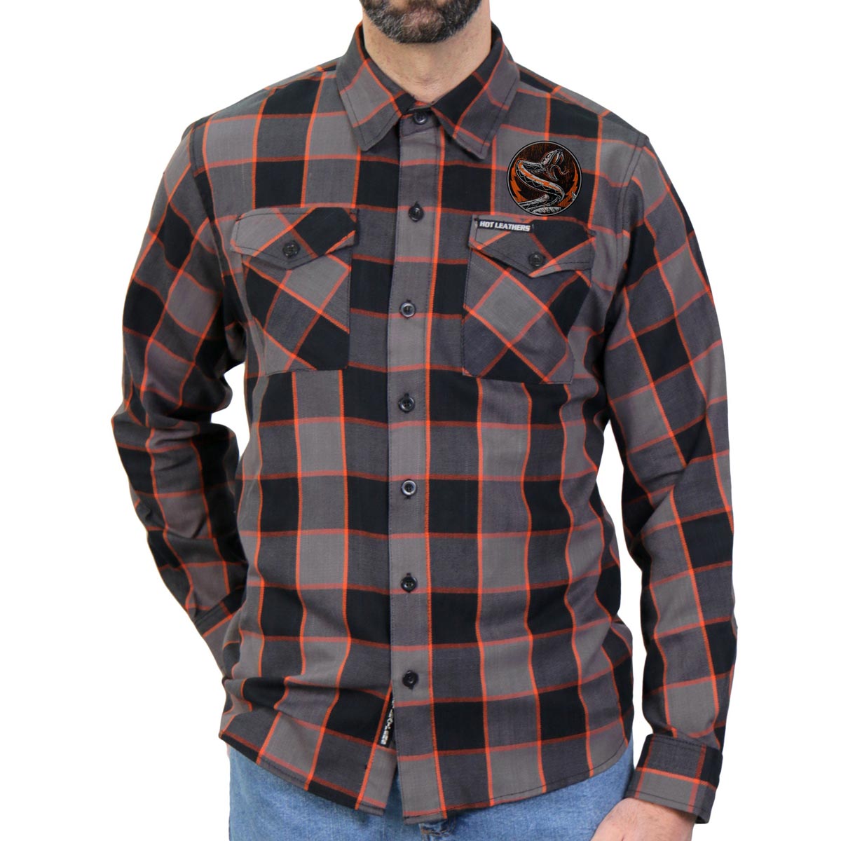 Men's "Rattler" Mult/Color Plaid Flannel Shirt - Cotton Button Up Workwear - FLM2111