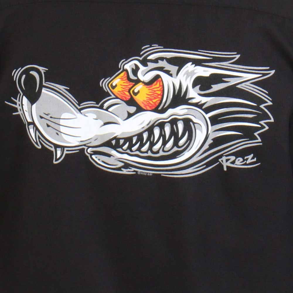 Men's "Black Race Wolf " Long Sleeve Flannel Shirt - FLM2115