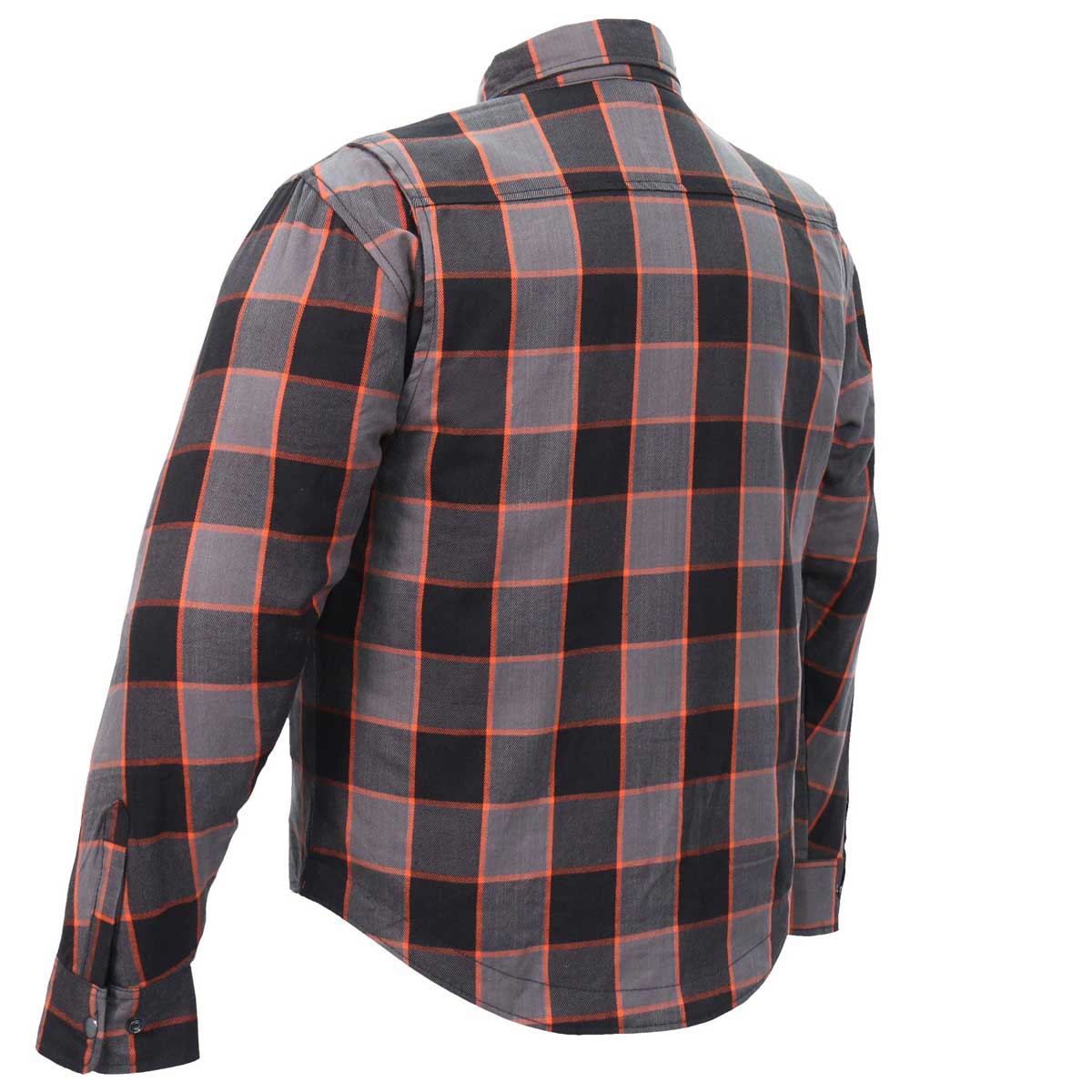 Men's "Deadman" Multi/Color Armored Motorcycle Flannel Shirt - CE Protection Riding Shirt - JKM3010