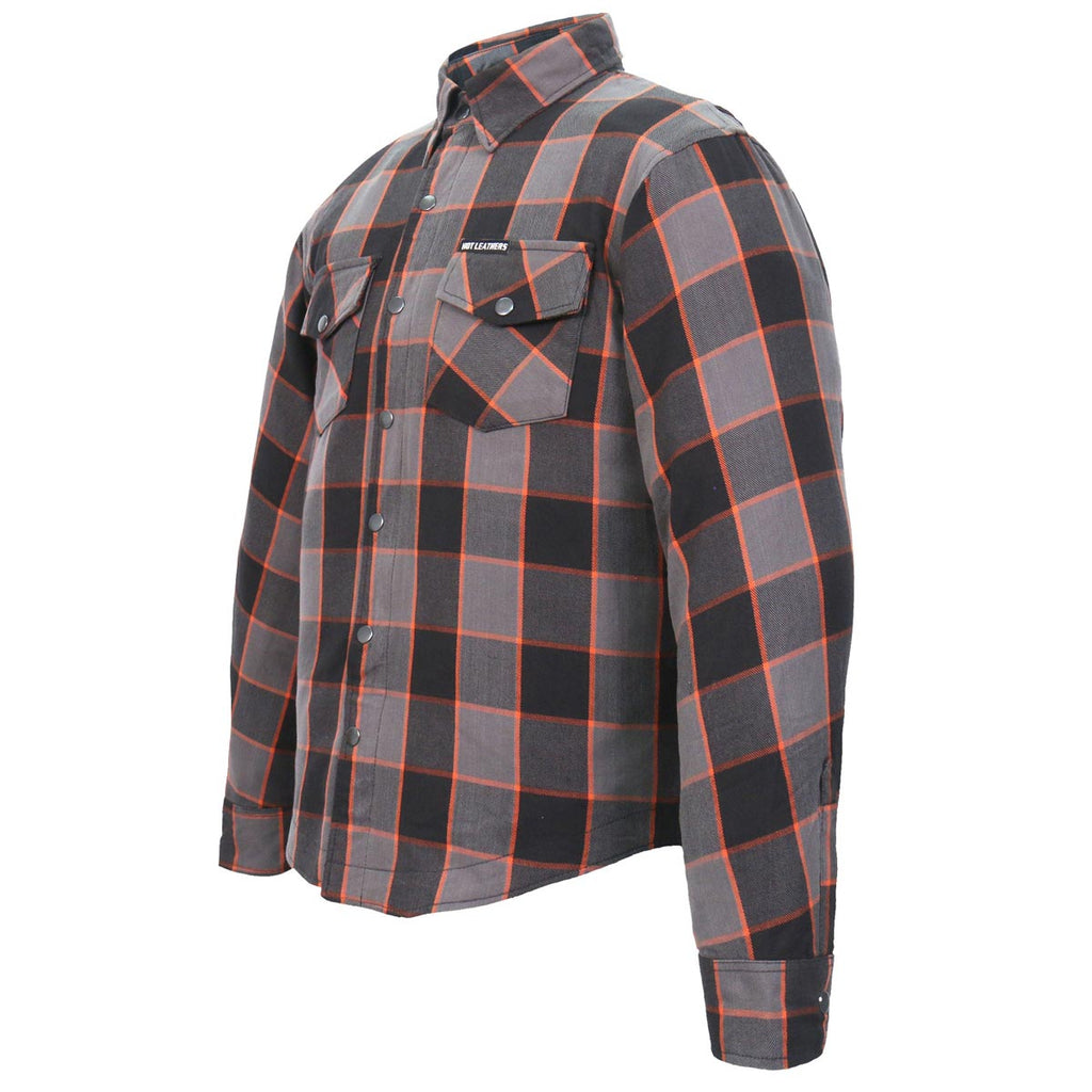 Men's "Deadman" Multi/Color Armored Motorcycle Flannel Shirt - CE Protection Riding Shirt - JKM3010